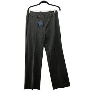 NWT Lands' End Orginal Ponte Trouser Pants Womens 8P Dark Charcoal Gray Straight